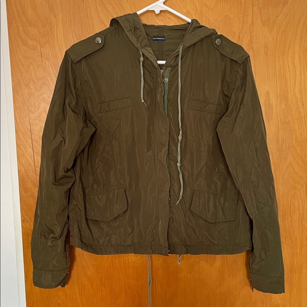 Brandy Melville Army Green Hooded Jacket